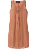 Lost & Found Ria Dunn Flared Tank Top - Brown