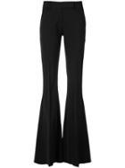 Plein Sud Flared Trousers, Women's, Size: 40, Black, Viscose/wool/spandex/elastane
