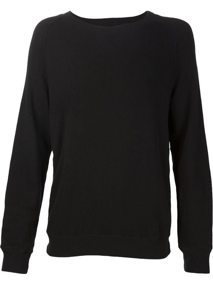 R13 Side Zip Sweatshirt, Men's, Size: Medium, Black, Cotton