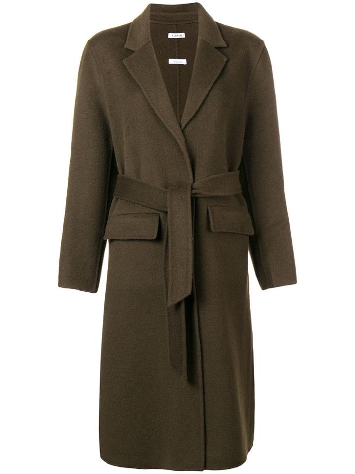 P.a.r.o.s.h. Belted Trench Coat - Green