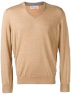 Brunello Cucinelli V-neck Jumper - Brown