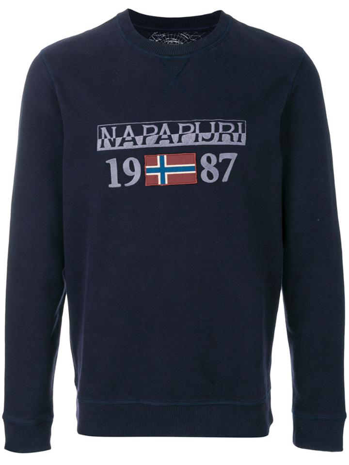 Napapijri Logo Print Sweatshirt - Blue