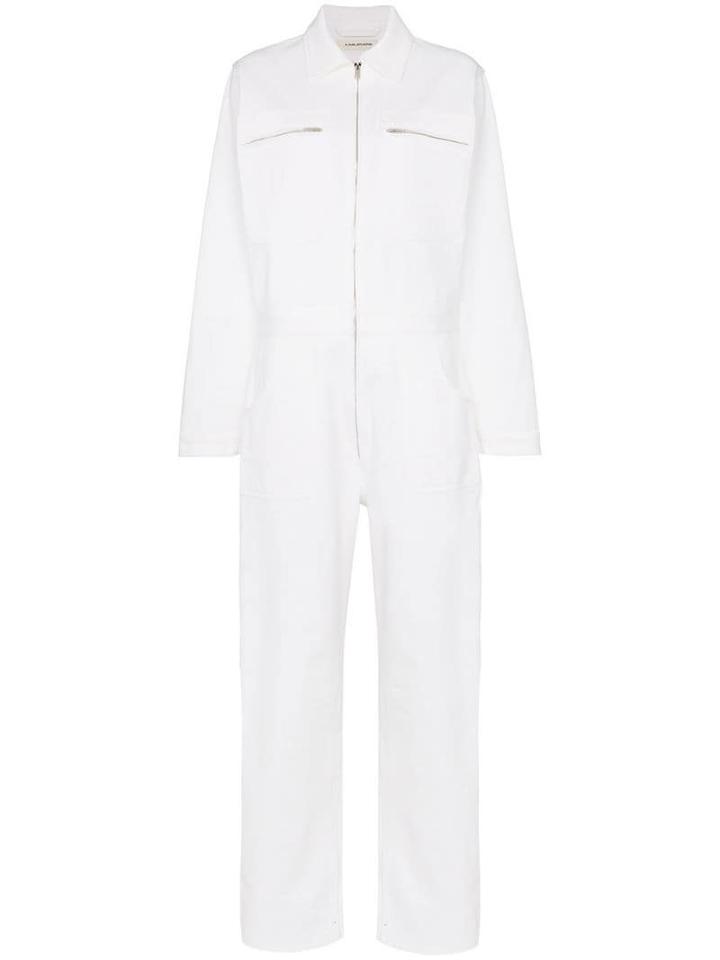 A Plan Application Cotton Utility Boilersuit - White