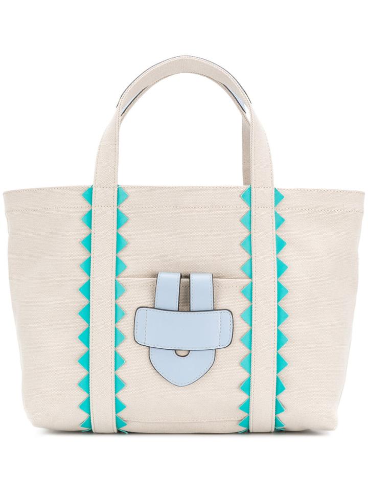 Tila March Simple Bag S Zigzag Tote Baf - Nude & Neutrals