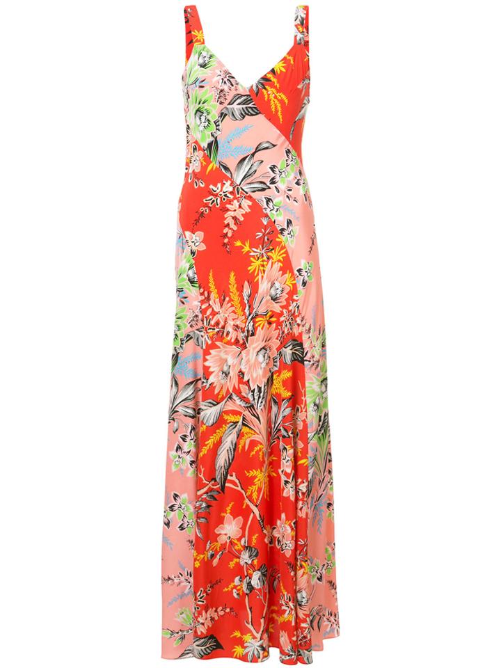 Diane Von Furstenberg Printed Maxi Dress - Red