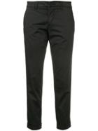 Fay Classic Cropped Chinos - Black