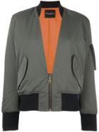Erika Cavallini V-neck Bomber - Green