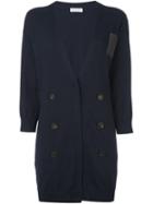 Brunello Cucinelli Three-quarters Sleeve Cardigan, Women's, Size: Xs, Blue, Cashmere