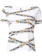 Moschino Underbear Tape T-shirt, Women's, Size: Medium, White, Cotton/spandex/elastane