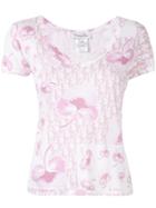 Christian Dior Pre-owned Floral Trotter Pattern T-shirt - Pink
