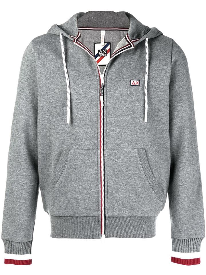 Sun 68 Zip-up Hoodie - Grey