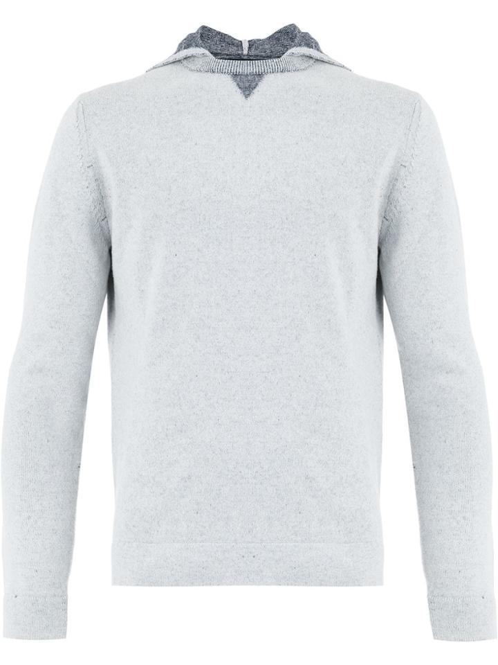 Lamberto Losani Hooded Jumper - Grey