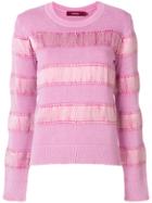 Sies Marjan Velvet Stripe Sweater - Pink & Purple