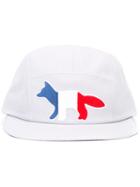 Maison Kitsuné - Embroidered Fox Baseball Cap - Men - Cotton/polyester - One Size, Grey, Cotton/polyester