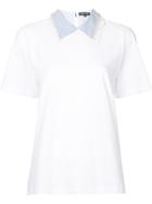 Markus Lupfer Embellished Collar T-shirt - White