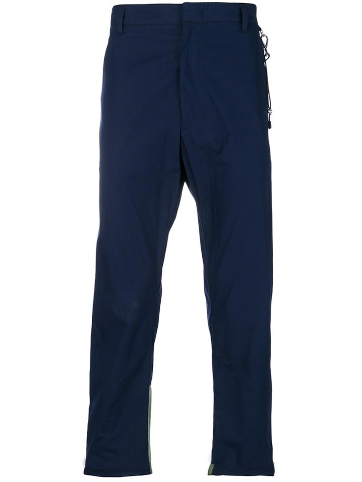Prada Technical Cropped Trousers - Blue