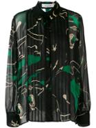 Decorative Blouse - Women - Silk/cotton/polyamide - 42, Black, Silk/cotton/polyamide, Valentino