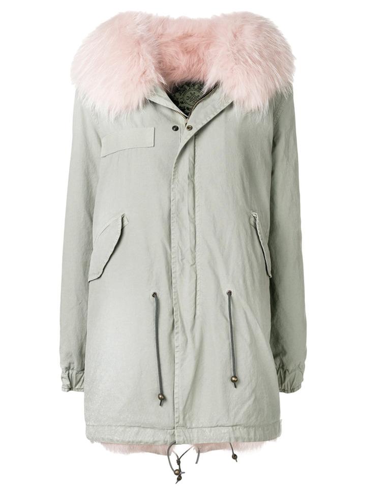 Mr & Mrs Italy Trimmed Hooded Parka - Nude & Neutrals
