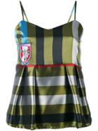 Isabelle Blanche - Striped Camisole Top - Women - Polyester - M, Women's, Green, Polyester