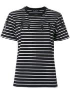 Neil Barrett Striped Thunderbolt T-shirt - Black