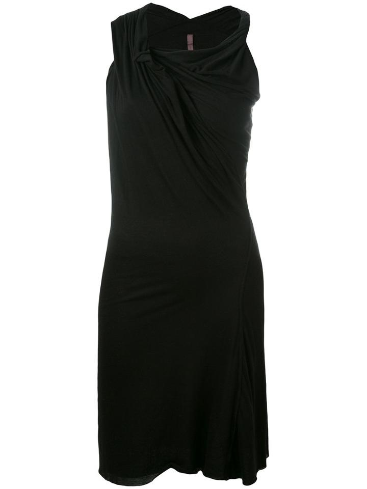 Rick Owens Lilies Draped Asymmetric Dress, Women's, Size: 42, Black, Cotton/viscose/polyimide