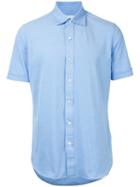 Estnation - Short Sleeve Shirt - Men - Cotton - M, Blue, Cotton