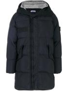 Stone Island Hooded Padded Coat - Black