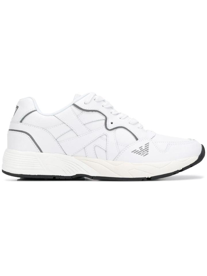 Emporio Armani Structured Sneakers - White