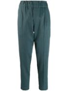 Brunello Cucinelli Cropped Tapered Trousers - Blue