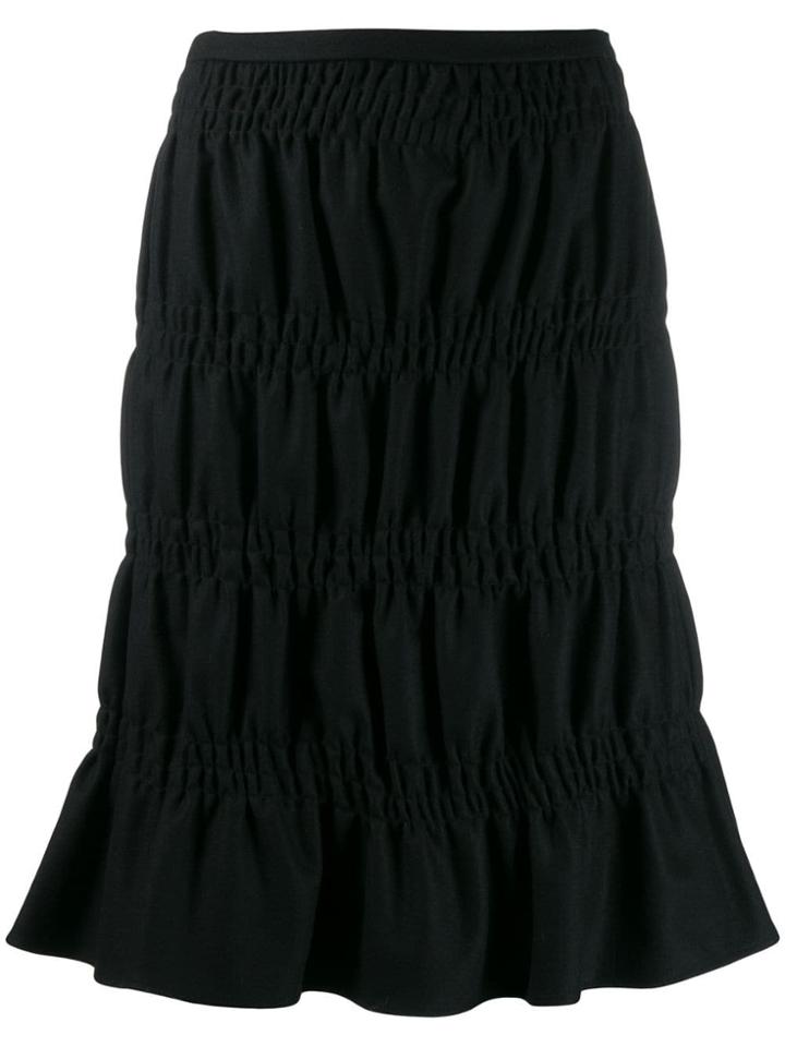Romeo Gigli Pre-owned 2000's Gathered Knee-length Skirt - Black
