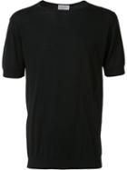 John Smedley 'belde' T-shirt, Men's, Size: Large, Black, Cotton