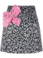 Dolce & Gabbana - Bow Front Mini Skirt - Women - Silk/acrylic/polyamide/wool - 38, Black, Silk/acrylic/polyamide/wool