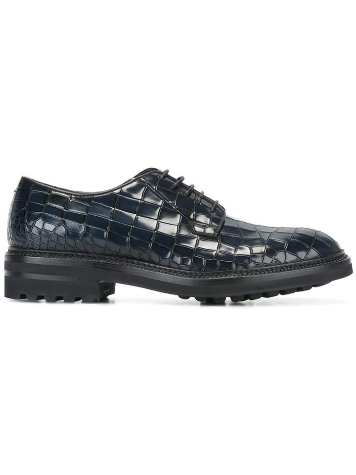 Giorgio Armani Croc-effect Derby Shoes