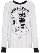 Ashish Sequin Embellished Rest In Peace T-shirt - White