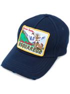 Dsquared2 Canadian Country Embroidered Cap - Blue