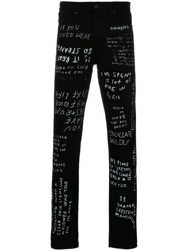 Études Grafiti Fitted Trousers - Black