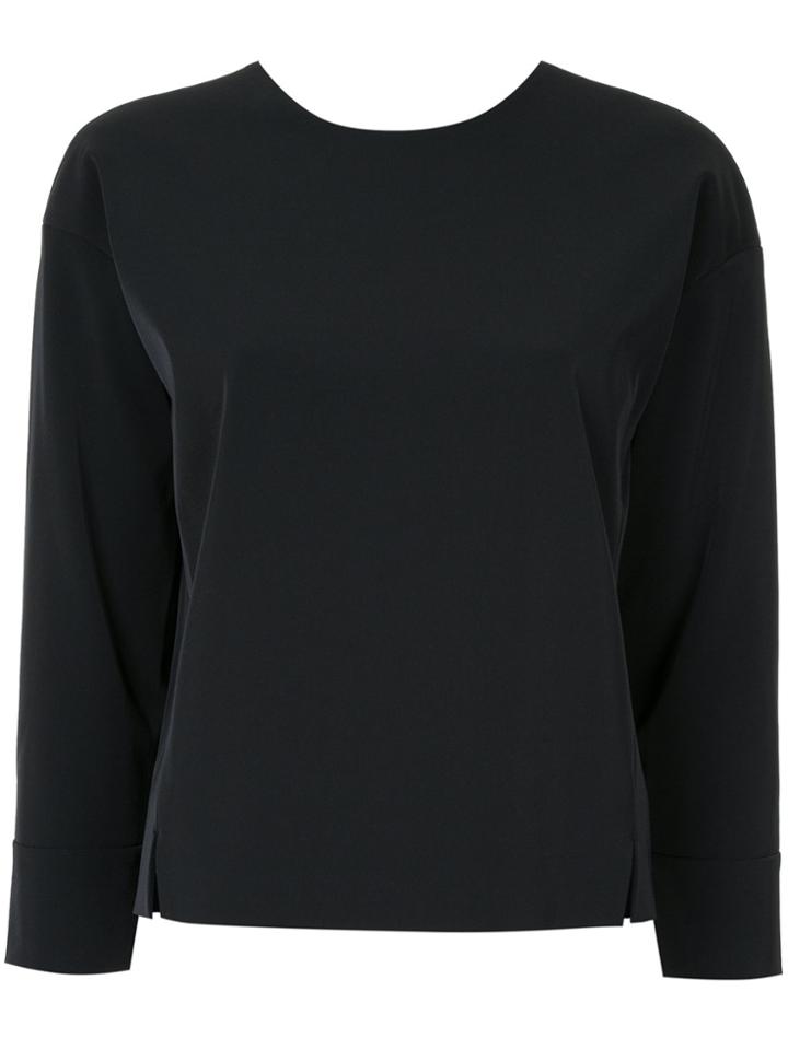 En Route V-back Blouse - Black