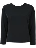 En Route V-back Blouse - Black
