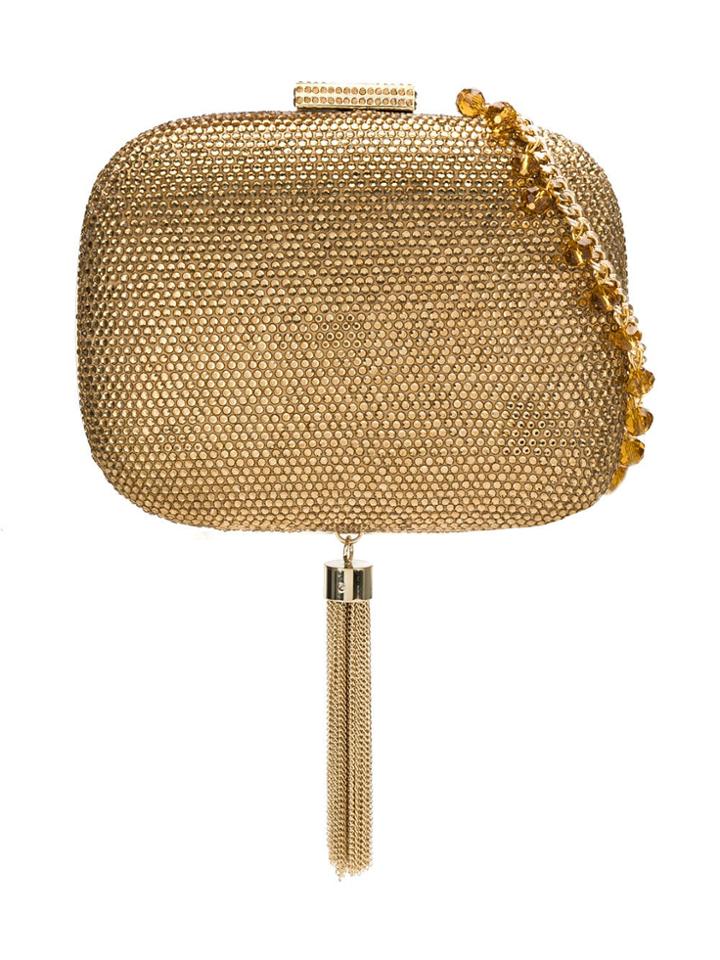 Serpui Embellished Clutch - Yellow & Orange
