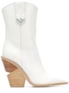 Fendi Western Ankle Boots - White