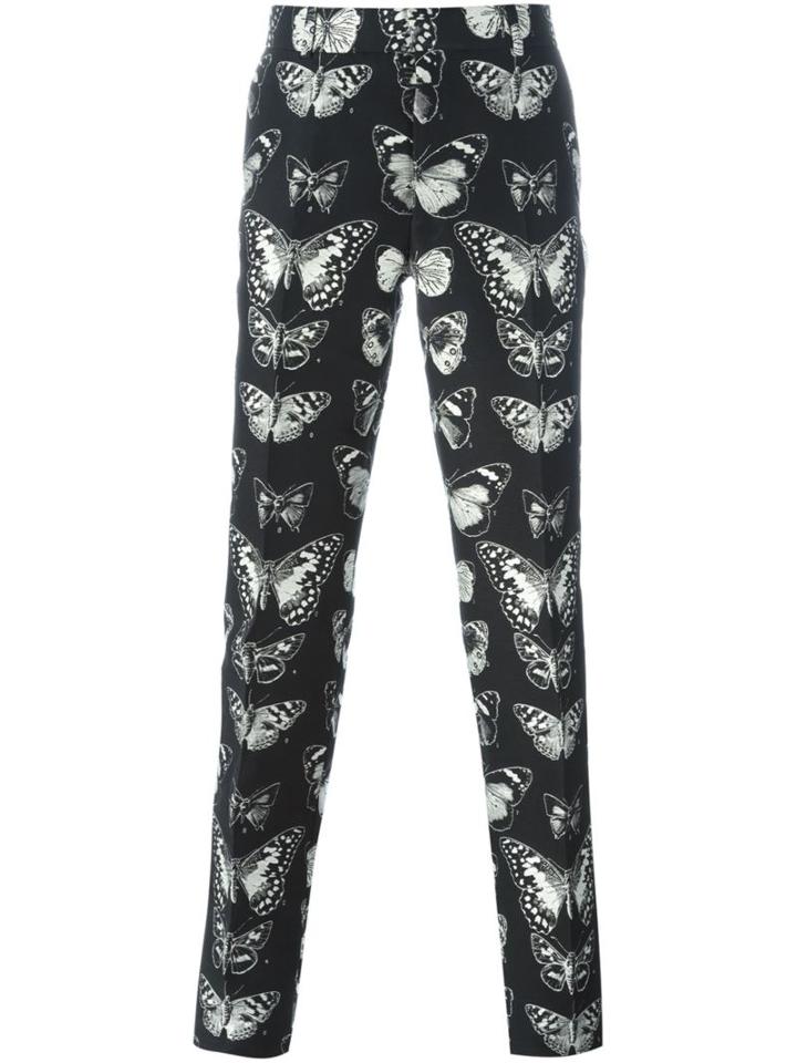 Alexander Mcqueen Moth Jacquard Trousers