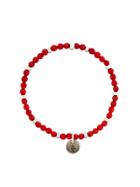 Eleventy Beaded Single Charm Bracelet - Red