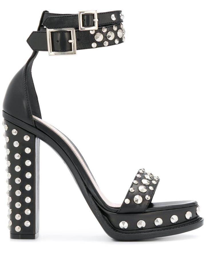 Alexander Mcqueen 130mm Studded Sandals - Black
