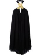 Jay Ahr Gold-tone Detail Halterneck Dress, Women's, Size: 38, Black, Rayon