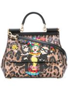 Dolce & Gabbana Sicily Designer's Patch Shoulder Bag - Multicolour