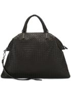 Bottega Veneta Large Double Handles Tote, Women's, Brown, Lamb Skin