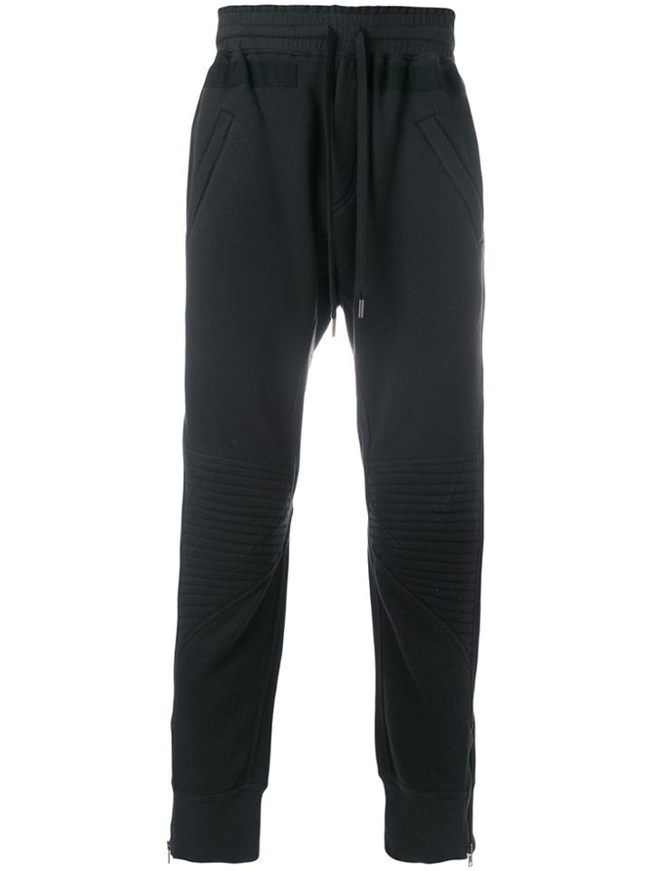 Amen Zip-detailed Biker Track Pants - Grey