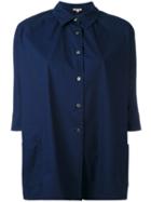 Bellerose - Cropped Sleeve Loose Fit Shirt - Women - Cotton - 2, Blue, Cotton