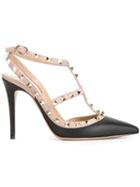 Valentino Rockstud Pumps, Women's, Size: 36, Black, Leather