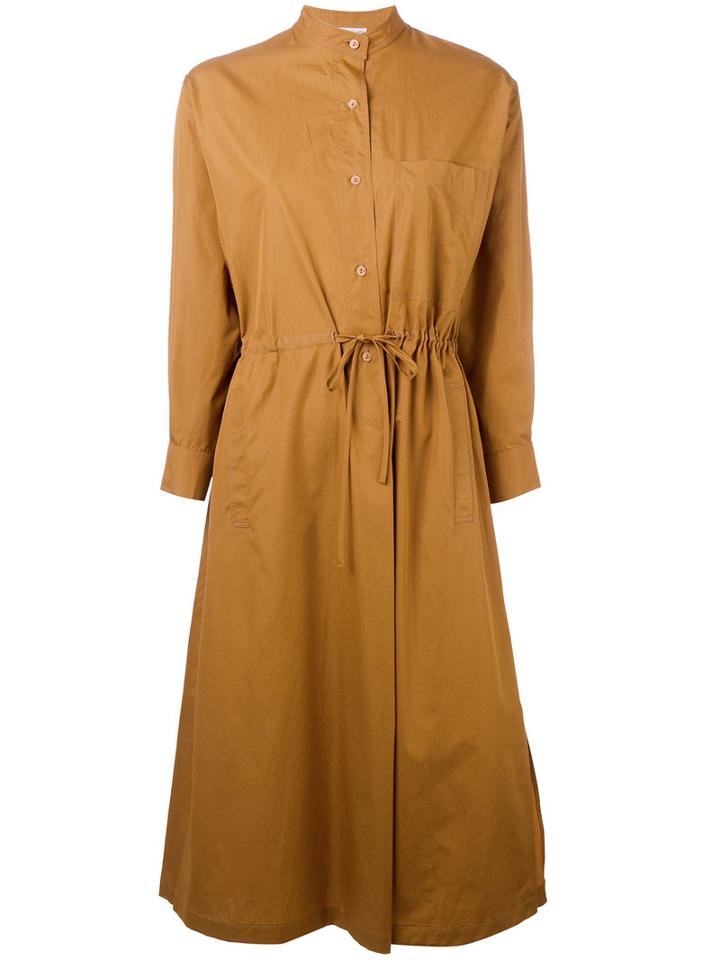 Veronique Leroy - Wrap Dress - Women - Cotton - 40, Brown, Cotton
